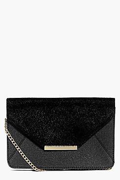 Boohoo Iris Metal Trim Faux Pony Cross Body Bag