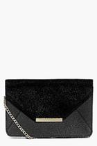 Boohoo Iris Metal Trim Faux Pony Cross Body Bag