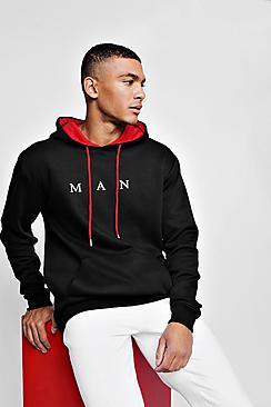 Boohoo Man Sport Hoodie With Contrast Drawcord