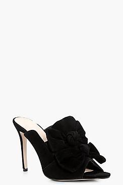 Boohoo Faye Bow Detail Mule Heel