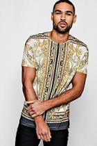 Boohoo Symmetrical Baroque Print T-shirt