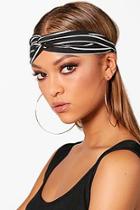 Boohoo Lily Stripe Twist Knot Turban Headband