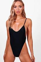 Boohoo Rio Super High Leg Brazilian Swimsuit