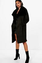 Boohoo Jo Boutique Reversible Faux Fur Bonded Coat