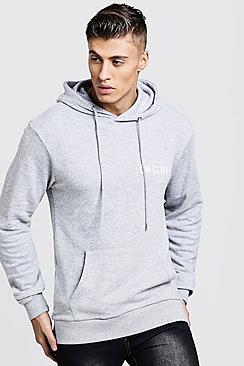 Boohoo Over The Head Mcr Print Hoodie