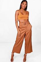 Boohoo High Waisted Belted Trouser