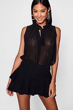 Boohoo Olivia Textured Fabric Blouse