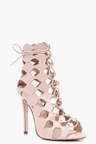 Boohoo Zoe Cage Ghillie Lace Up Heels