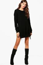 Boohoo Mila Side Split Longline Jumper