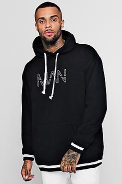 Boohoo Oversized Original Man Hoodie With Sports Rib