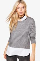 Boohoo Emma Shirt And Jumper Charcoal