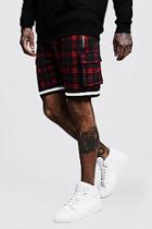 Boohoo Jacquard Check Man Cargo Shorts