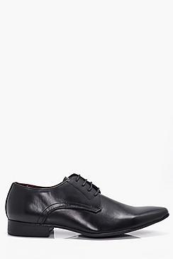 Boohoo Black Smart Lace Up Shoes
