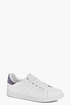 Boohoo Clara Glitter Back Lace Up Trainer Multi
