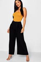 Boohoo Woven Lace Detail Wide Leg Trouser