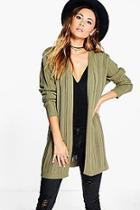 Boohoo Ava Ladder Stitch Edge To Edge Cardigan