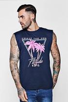 Boohoo Chase The Sun Palm Print Tank