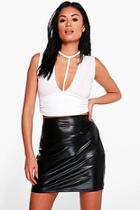 Boohoo Nora Strappy Harness Plunge Crop