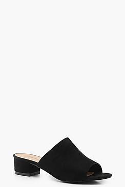 Boohoo Lacey Peeptoe Mule Slider Flats