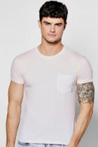 Boohoo Dip Dye Pocket T Shirt Peach