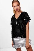 Boohoo Marnie Sequin Oversized T-shirt