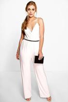 Boohoo Plus Caitlyn Strappy Wrap Front Jumpsuit