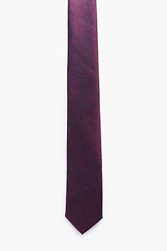 Boohoo Burgundy Floral Texture Skinny Tie