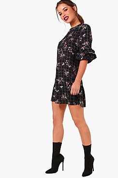 Boohoo Petite Floral Shift Dress