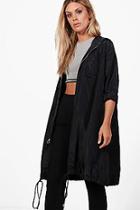 Boohoo Plus Tara Draw Cord Hem Zip Jacket