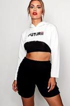 Boohoo Plus Lucie Extreme Cropped Flare Sleeve Hoodie