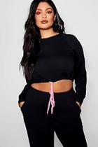 Boohoo Plus Olivia Neon Toggle Sweat Top