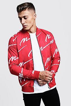 Boohoo Man Paint Bomber Jacket