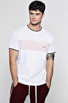 Boohoo Colour Block Man Signature Mesh T-shirt