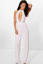 Boohoo Tall Ana Mesh Cut Out Jumpsuit