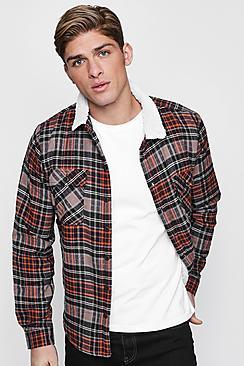 Boohoo Fully Borg Lined Check Jacket