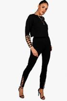 Boohoo Kady Ladder Detail Legging & Top Set