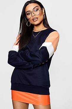 Boohoo Jody Colour Block Sweat