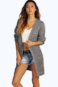 Boohoo Lydia Long Edge To Edge Maxi Cardigan