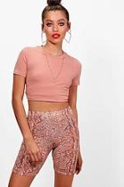 Boohoo Effy Snake Print Cycling Shorts