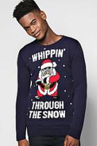 Boohoo Whippin Through The Snow Christmas Jumper