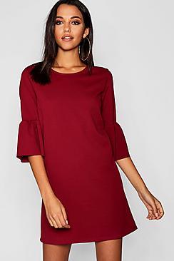 Boohoo Frill Sleeve Dress