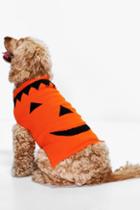 Boohoo Morticia Halloween Pumpkin Dog Jumper Orange