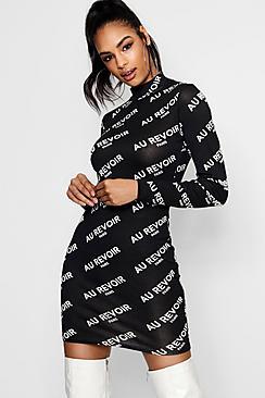 Boohoo Rosie Au Revoir Bodycon Dress