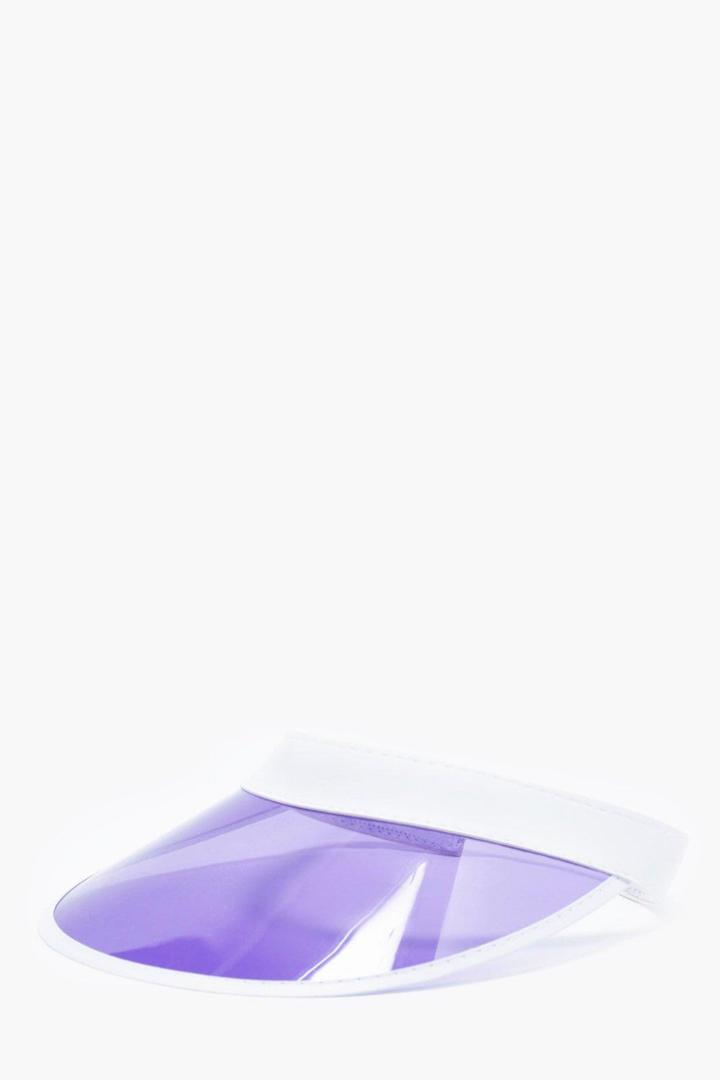 Boohoo Bright Festival Visor Purple