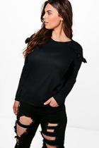 Boohoo Plus Melissa Ruffle Shoulder Jumper