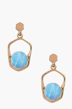 Boohoo Charlotte Moonstone Holographic Earrings