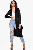 Boohoo Eloise Military Style Duster