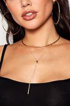 Boohoo Emily Choker Ring & Plunge Necklace