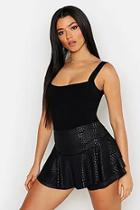 Boohoo Pu Croc Leather Look Short