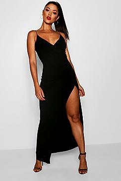 Boohoo Wrap Detail Maxi Dress